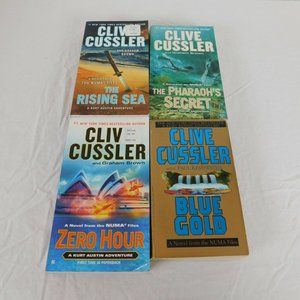 Lot 4 Clive Cussler NUMA Files PB Blue Gold Rising Sea Pharoahs Secret Zero Hour